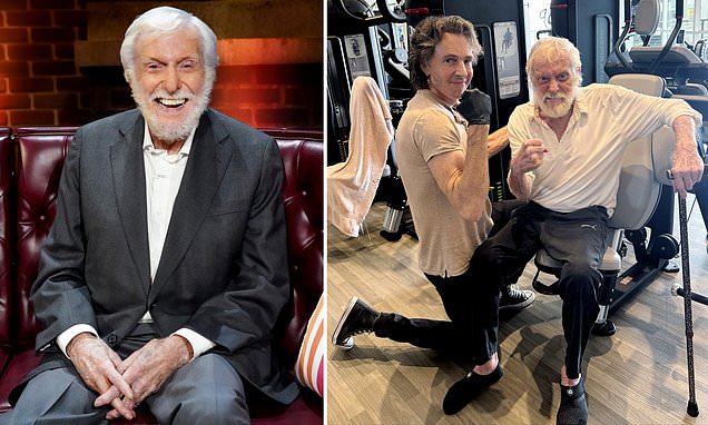 Dick Van Dyke, 99, flexes his muscles at the gym with unlikely celebrity pal