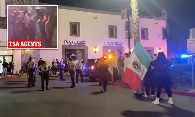 Idiot protesters besieged Los Angeles restaurant after mistaking airport security workers