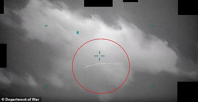 The video initially tracks a single area of contrast before zooming in, revealing what appears to be an elongated object