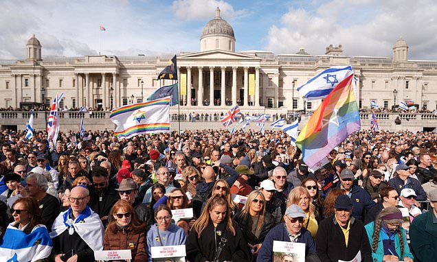 Britain is 'obviously not a safe country': Thousands of Jewish people come together to