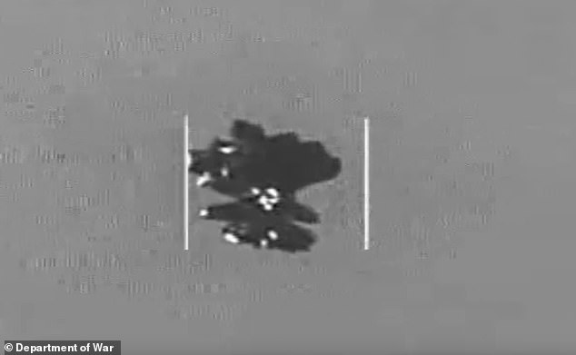 Above is a still from a video taken in 2020 over the Atlantic Ocean. Witnesses described it as 'darker, maroonish color, approximately 12-15 feet in height.' Some have likened it to the jellyfish UFO previously seen in Iraq