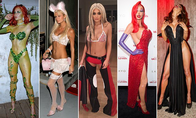Celebrities' VERY revealing Halloween outfits - from Kylie Jenner to Heidi Klum