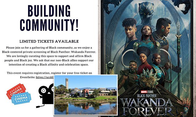UCSB Black Student Union holds free Wakanda Forever screening - asks white students NOT to