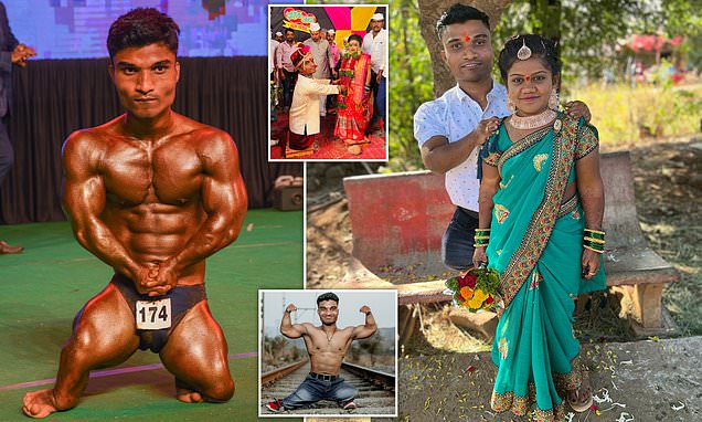 World's shortest bodybuilder - at 3ft 4ins - marries his dream woman who's 4ft 2in