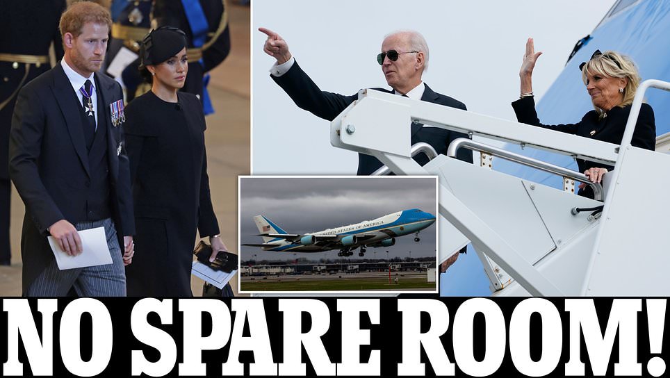 Harry and Meghan asked to fly to US on Air Force One with Biden after Queen's funeral but