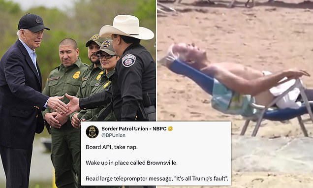 Border Patrol Union ridicules Biden over Texas visit with joke itinerary of his day along