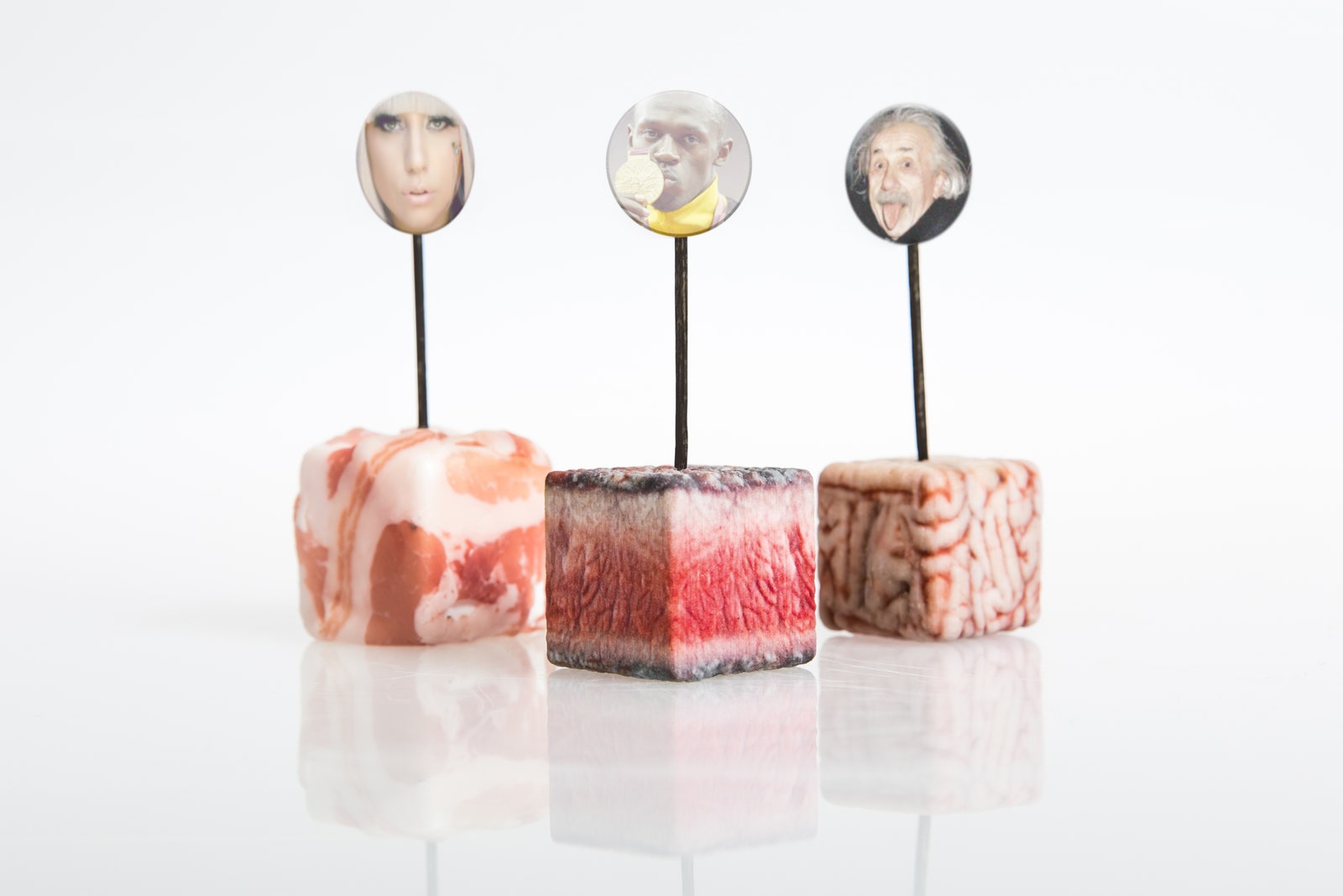 Labgrown human meat could be used to create cubes of celebrity meat