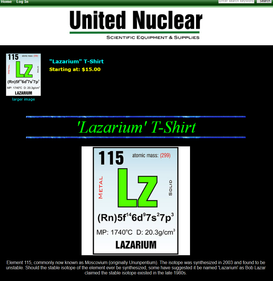 United Nuclear -- Lazarium T-shirt.png