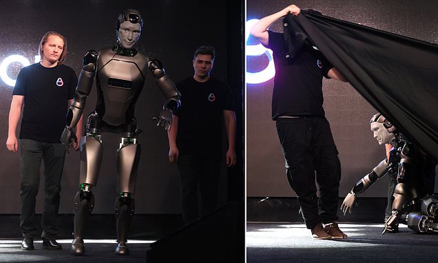 Russia unveils humanoid AI robot that immediately collapses on stage