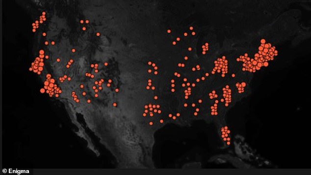 The crowdsourced platform Enigma reported that over 8,000 orbs have been seen over the US since December 2022