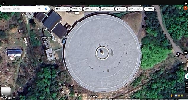 Rep Eric Burlison said the massive object is hidden at an undisclosed location, but Social media users suggested the site could be in Yangju, Gyeonggi Province, which is home to a circular structure