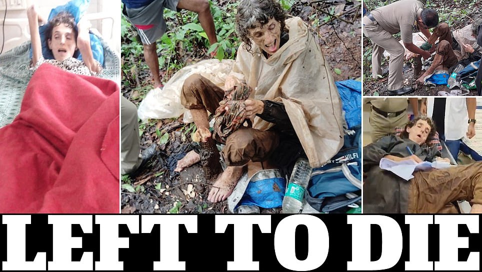 American woman is found chained to a tree and left to die in Indian jungle before local