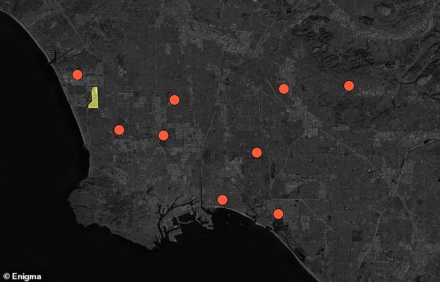 Even more close calls were documented around Los Angeles Air Force Base in California between 2022 and 2025