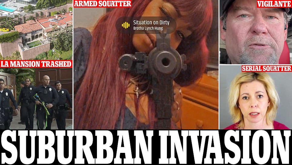 Could America's squatting crisis spill over into bloody violence? Cases surge by A THIRD