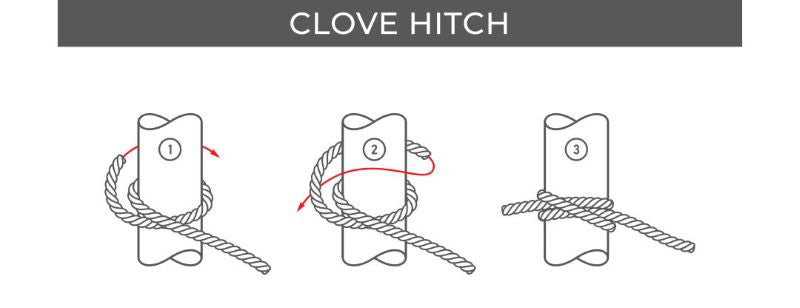 instructions for tying a clove hitch knot