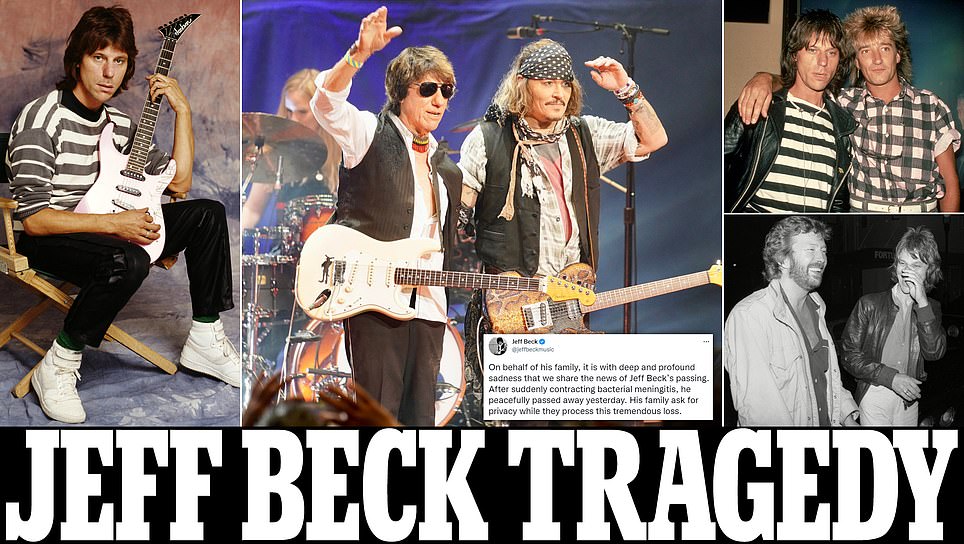 Jeff Beck dies aged 78: Legendary British guitarist passes away of bacterial meningitis