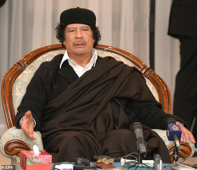 In an interview with Rome daily La Repubblica, Mr Amato said he is convinced that France hit the plane while targeting a Libyan jet it thought had Gaddafi (pictured) onboard.