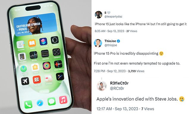 Has Apple finally run out of tricks? Fans claim the iPhone 15 looks just like the iPhone
