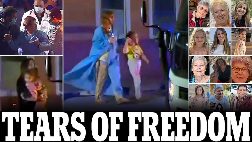 Free at last! Joy for Israeli hostages as 13 women and children are finally released after