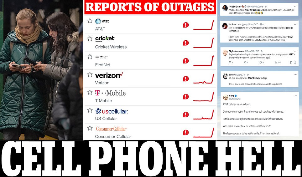 Cell outage across the US: AT&T is 'working urgently to restore service' as more than