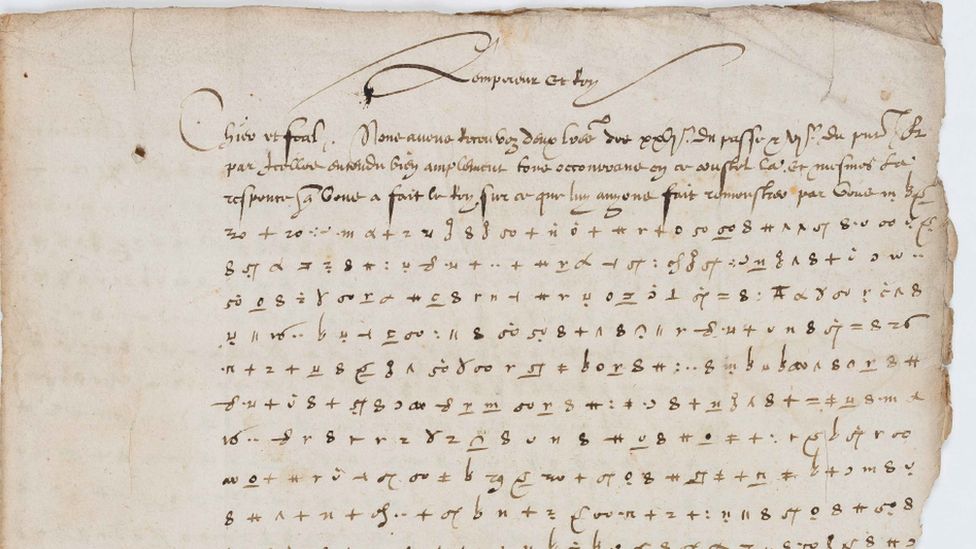 The coded letter sent by Charles V
