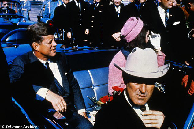 Kennedy was sitting directly behind Texas Governor John Connally in the limousine when both were struck by gunshots. A 'magic bullet' has long been said to have struck both men