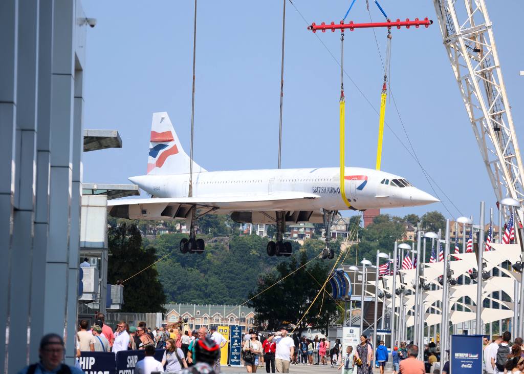Concorde was transported from the Intrepid Museum to Brooklyn Navy Yard for restoration on August 9, 2023.