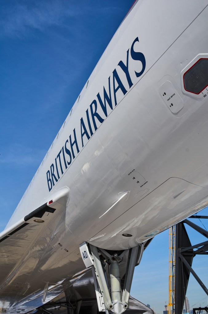 British Airways logo on the side of the Jet.