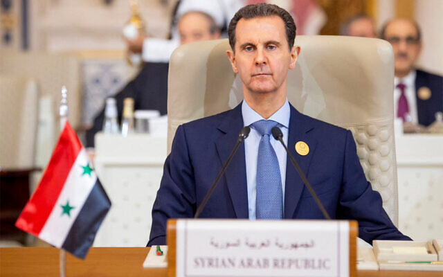 This handout picture provided by the Saudi Press Agency (SPA) on November 11, 2023, shows Syrian President Bashar al-Assad attending an emergency meeting of the Arab League and the Organization of Islamic Cooperation (OIC), in Riyadh. (Saudi Press Agency/AFP) This handout picture provided by the Saudi Press Agency (SPA) on November 11, 2023, shows Syrian President Bashar al-Assad attending an emergency meeting of the Arab League and the Organization of Islamic Cooperation (OIC), in Riyadh. (Saudi Press Agency/AFP)